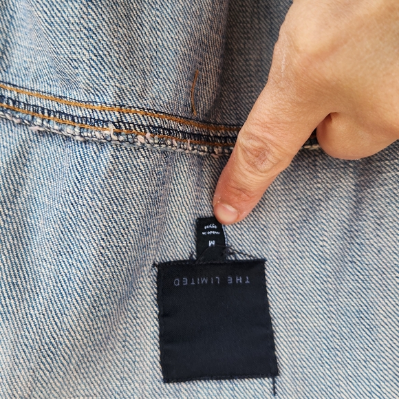 The Limited Blue Denim Button-Front Jean Jacket MEDIUM Like New - Picture 5 of 9